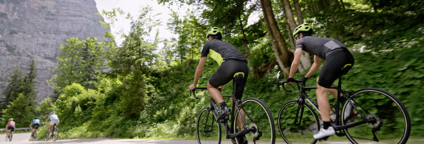 road biking in the mountains