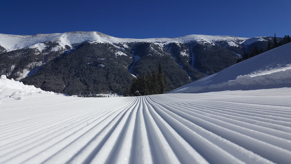 winter in copper mountain, groomers at copper mountain