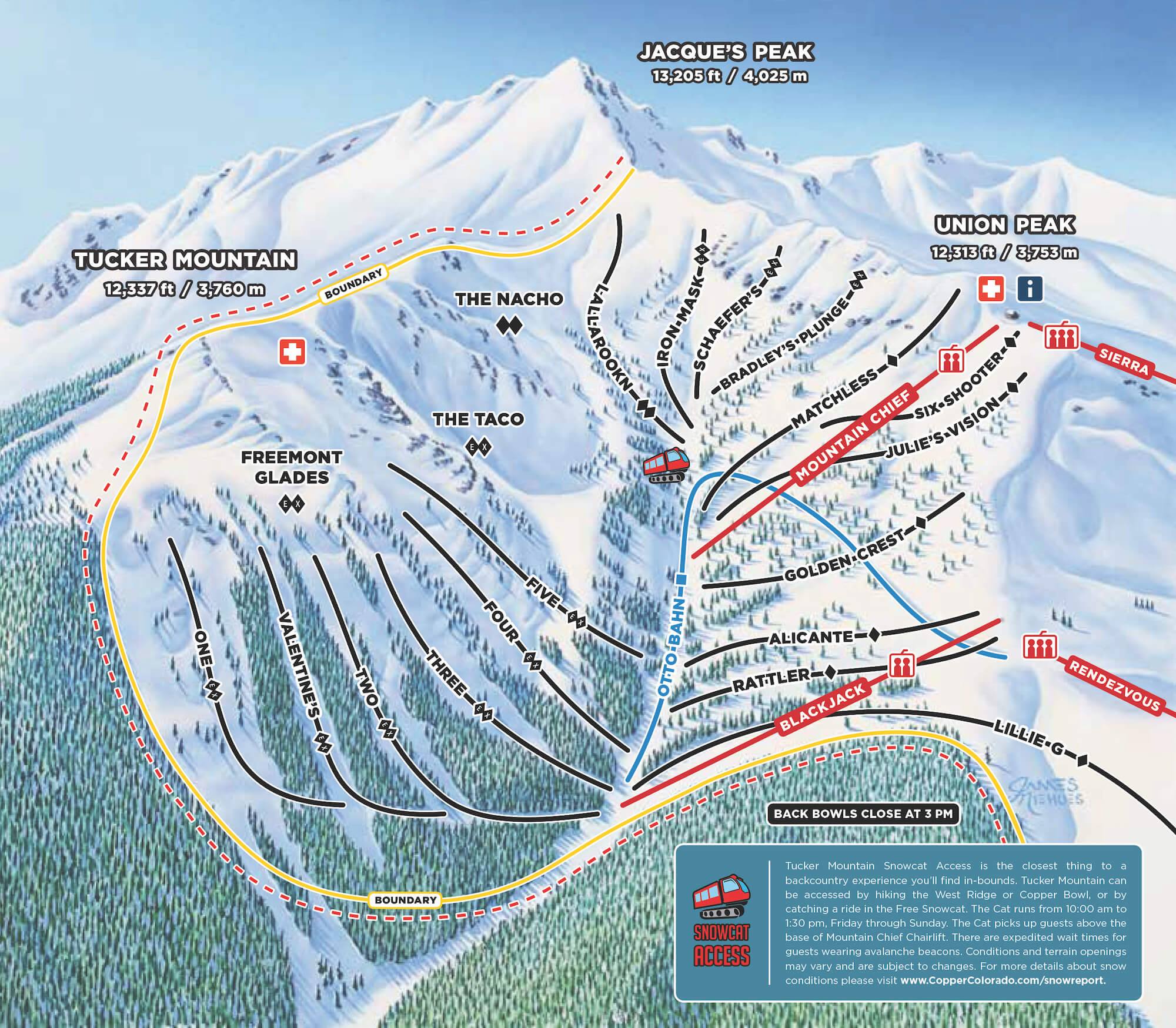 copper bowl trail map