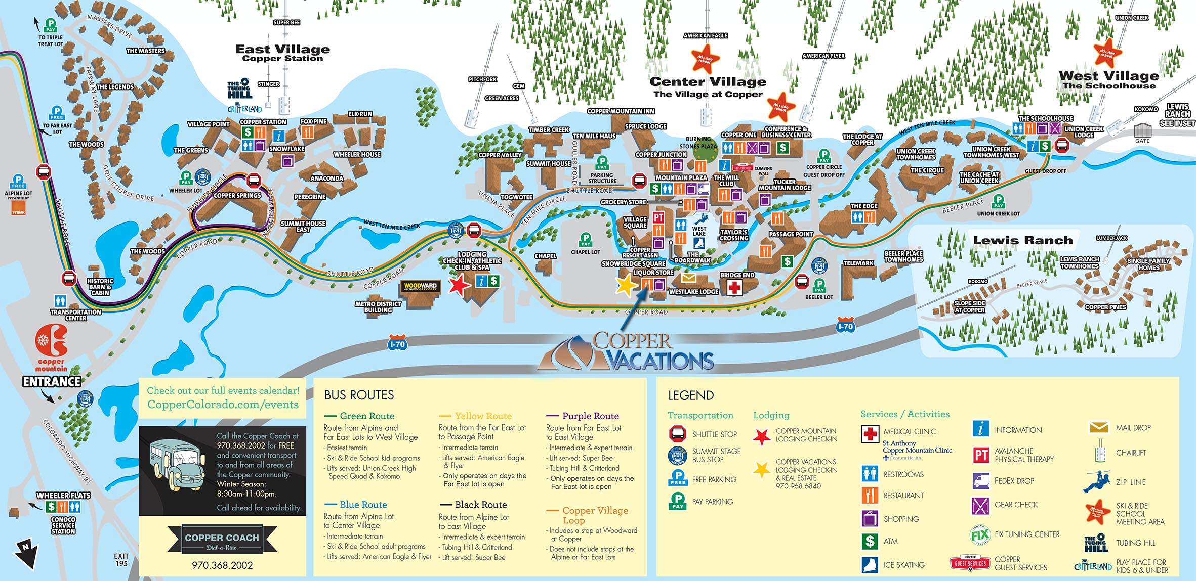 Copper Mountain Village Map